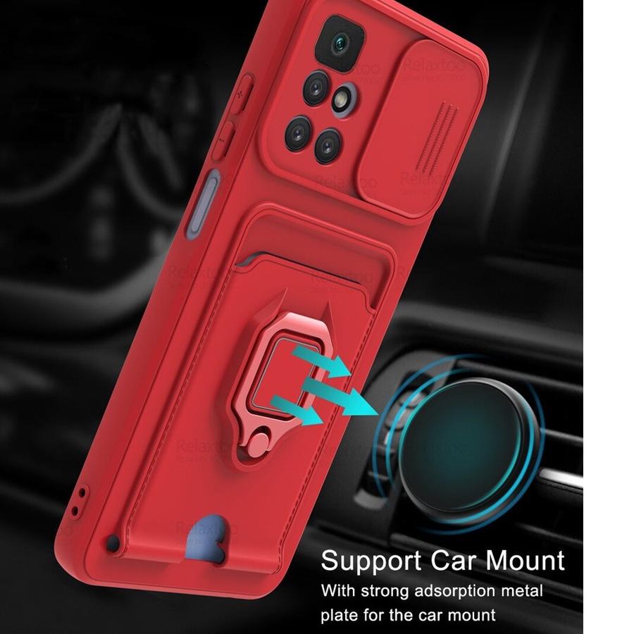 Paling Diminati Case Poco M4 Pro 4G Card Slot Slide Camera Ringstand