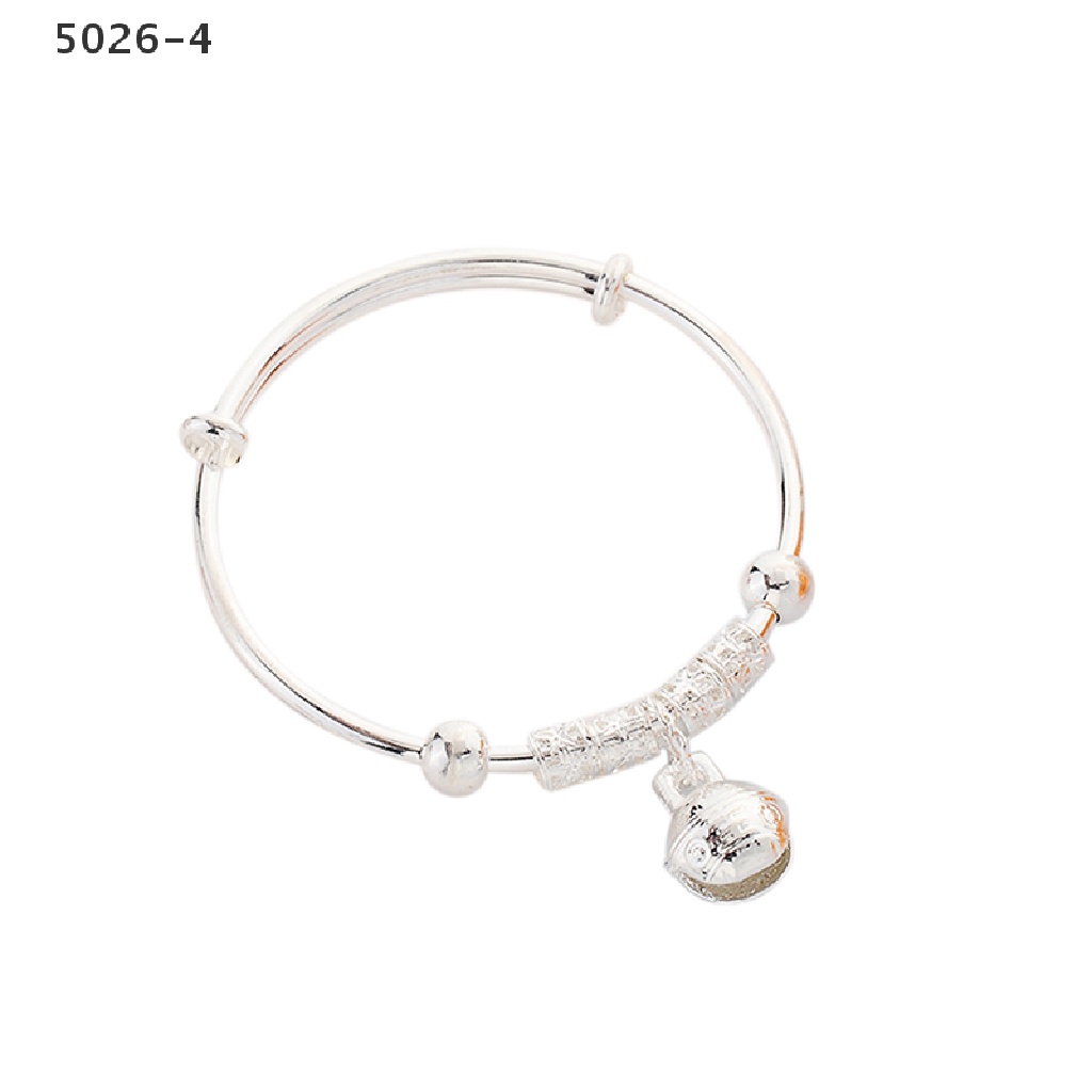 5026-4 Vintage Fashion Women Bell Jewelry Silver Plated Cuff Bracelet Charm Bangle Gift 5026-4