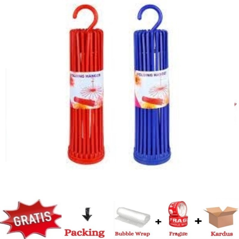 SERBA GROSIR TERMURAH 30 STICK JEMURAN GANTUNGAN BAJU BAYI FOLDING HANGER PUTAR LION STAR / BIASA