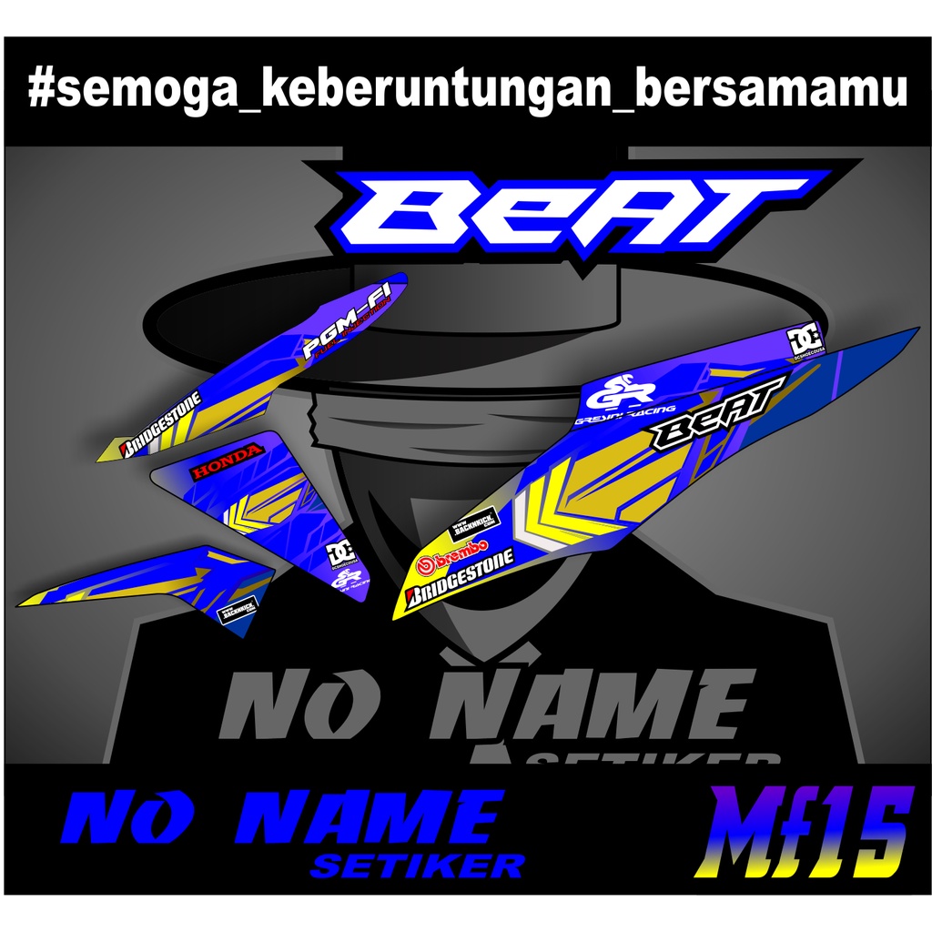 striping semi full setiker stiker beat fi (mf15) 2013-2015 variasi stiker motor honda setriping beat