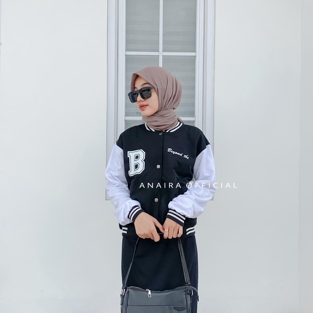 BEYOND BASEBALL CROPT PRIA WANITA JAKET OVERSIZE