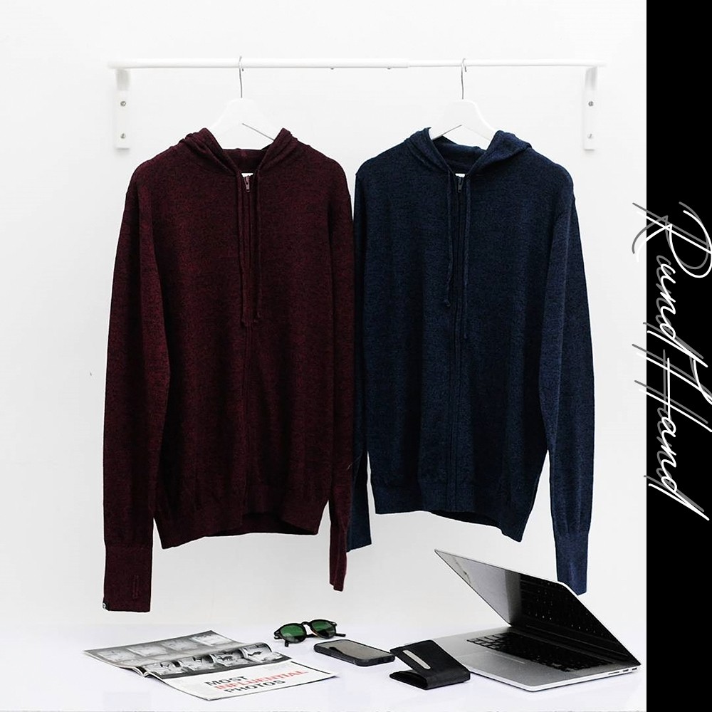 Sweater/ Jaket Pria Rajut Ariel ARIEL RAJUT POLOS PREMIUM RaounHand HODDIE&amp;ZIPPER PRIA prmium