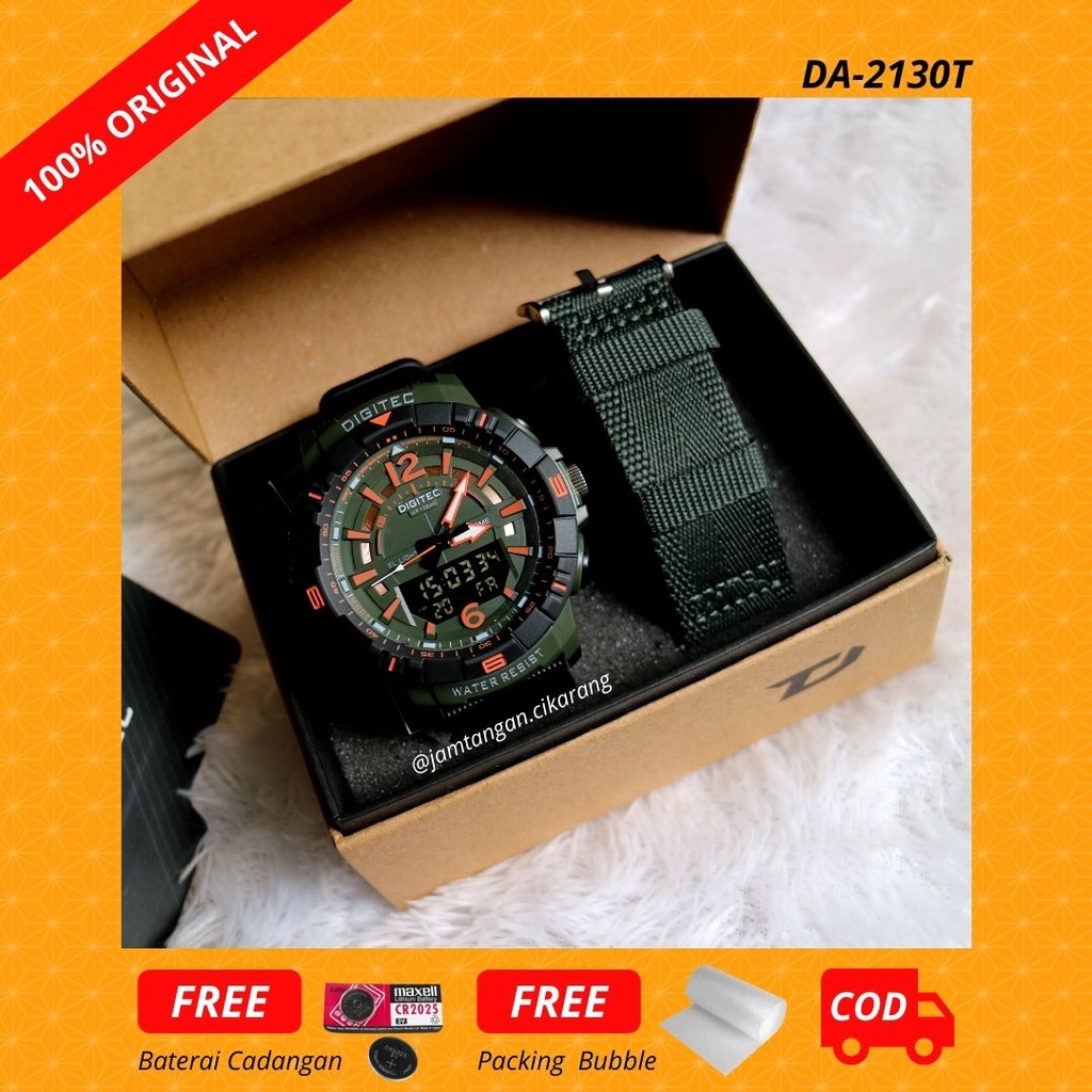 Jam Tangan Pria Digitec Paket DA 2130T Original