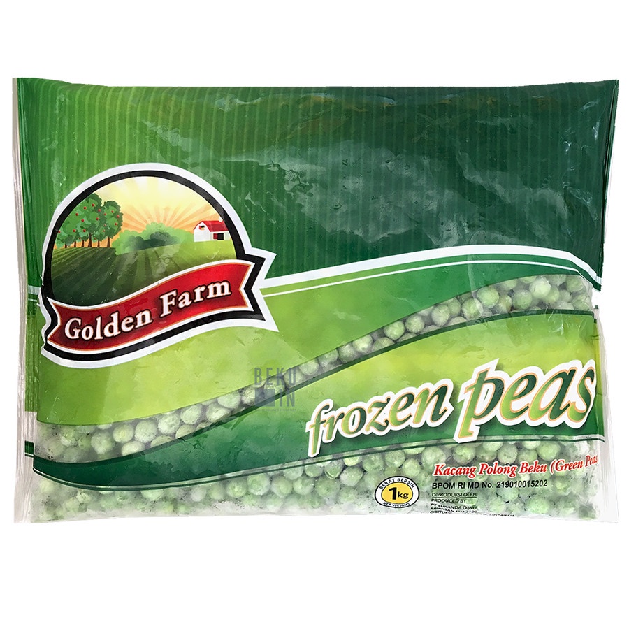 

Golden Farm Frozen Green Peas 1 Kg - Kacang Polong Beku 1Kg (KHUSUS KURIR INSTANT)
