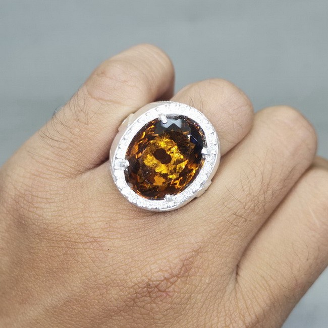 Batu Cincin Akik Golden Kinyang Emas Kalimantan