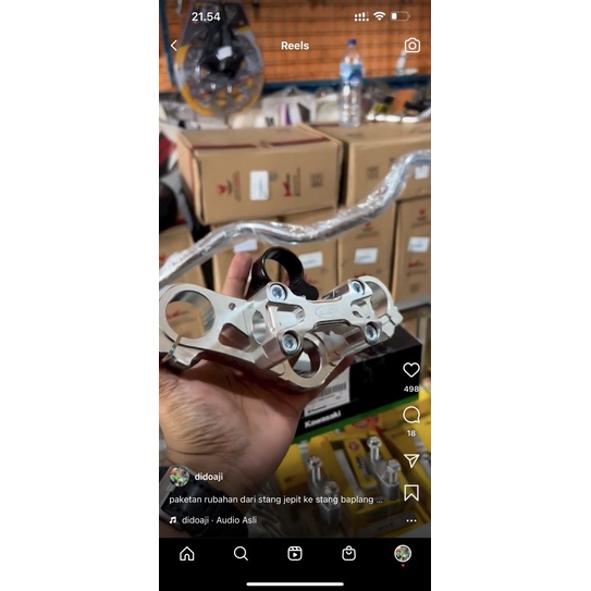 segitiga ninja ss set cnc dan stang original