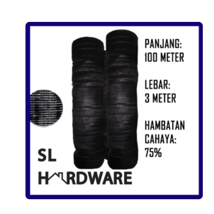 Paranet TERMURAH 85% dan 75% Ecer Paranet 1 Meter x 3 Meter Eceran Jahitan Samping