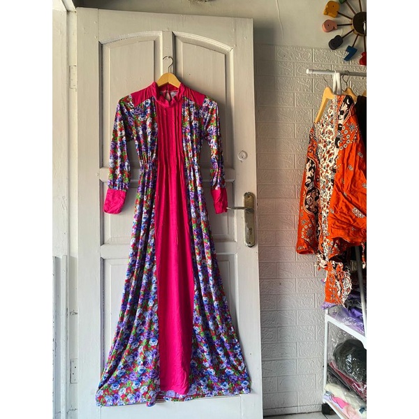 Gamis fanta baju muslim motif bunga