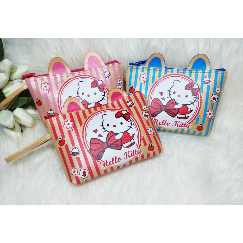 DOMPET KOIN HELLO KITTY / POUCH KARAKTER HELLO KITTY / TAS KOSMETIK HELLO KITTY
