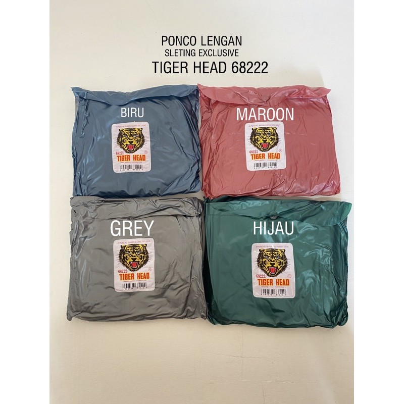 JAS HUJAN PONCO TANGAN SLETING EXCLUSIVE MERK TIGER HEAD TYPE 222