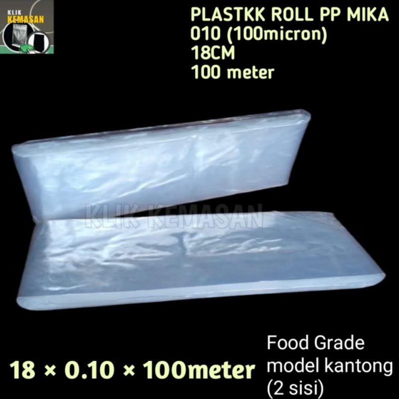 PLASTIK TEBAL ROLL 100 M SIZE 18CM/PLASTIK ROLL/PLASTIK KILOAN