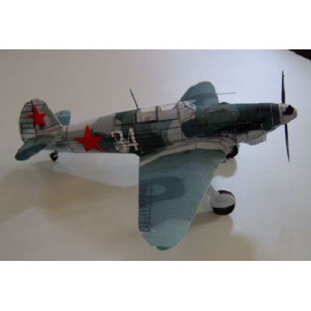 DIY Miniatur Papercraft Pesawat Tempur Yak-7b