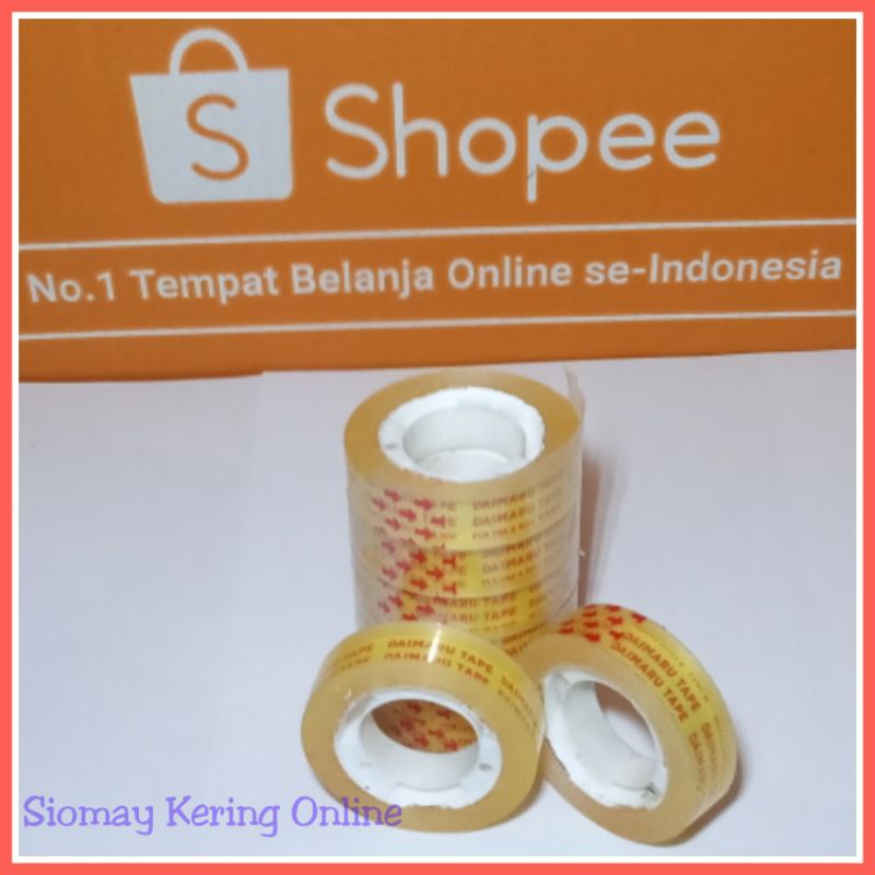 

Isolasi kecil / Isolasi kertas / selotip mini 25 Yard 12MM [ 1 pcs ]
