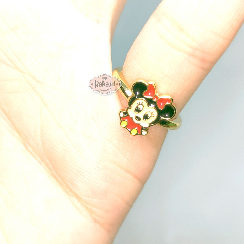 Cincin Anak Minnie Mouse Baby Perhiasan Cantik Anak Lapis Emas 18k 699