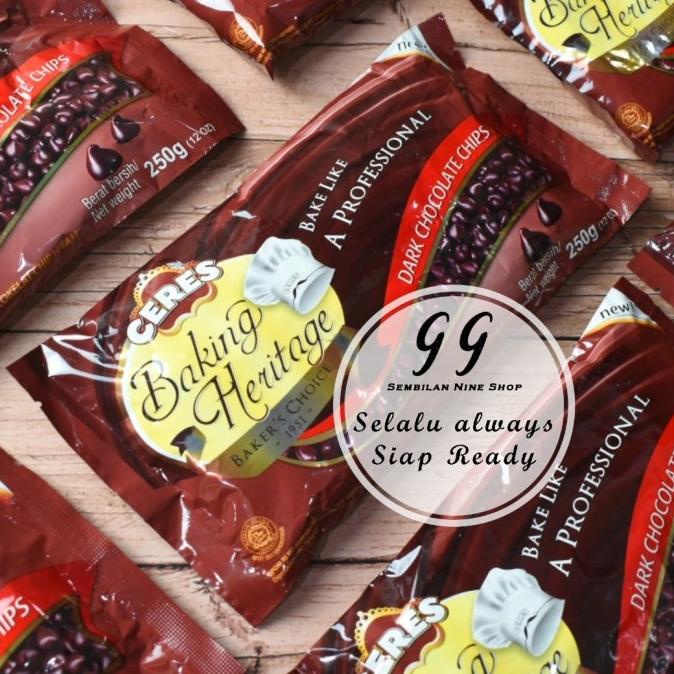 

CERES BAKING HERITAGE DARK Chocolate CHIPS 250 GRAM Cokelat Chip Hitam TERLARIS TERPERCAYA ORIGINAL