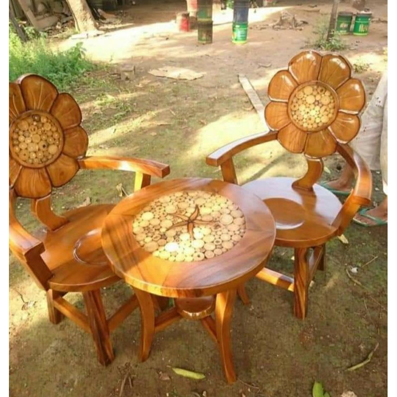 KURSI TERAS, KURSI TERAS DAUN, KURSI TERAS KUPU, KURSI TERAS JATI, TERAS CANTIK, KURSI TERAS MURAH