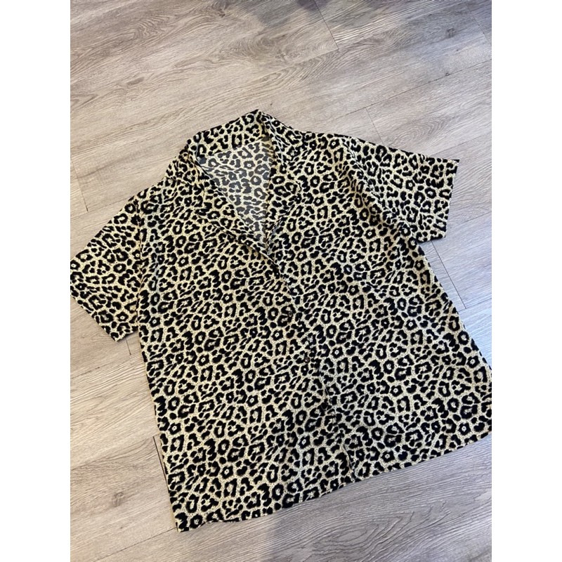 kemeja bigsize/kemeja wanita jumbo leopard ( K1272 )