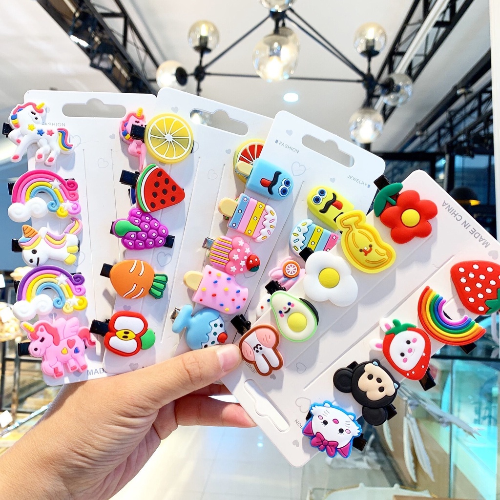 [UNIK88] Jepit Rambut Motif Karakter Kartun Jedai Poni Jepitan Rambut Anak Character Hair Clip ( isi 10pcs )