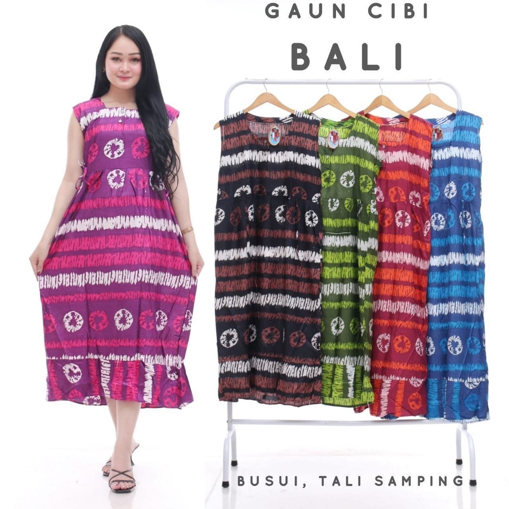 CIBI BALI DRESS PANJANG GAUN LEKTOK TANPA LENGAN ADEM BUSUI