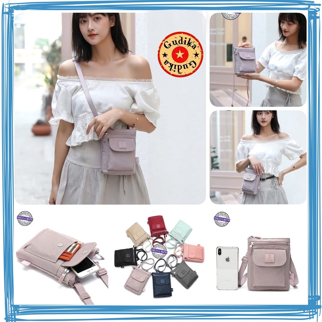 BIG SALE GUDIKA -  Tas Pinggang Wanita Bisa Selempang Kece Import Original 5177 - Tas Wanita Tas Selempang Bahu Kekinian Bahan Nylon Waterproof Anti Air - slingbag - tas mini - bag - cewek - fashion - branded - tas - slempang - termurah - ori - handbag