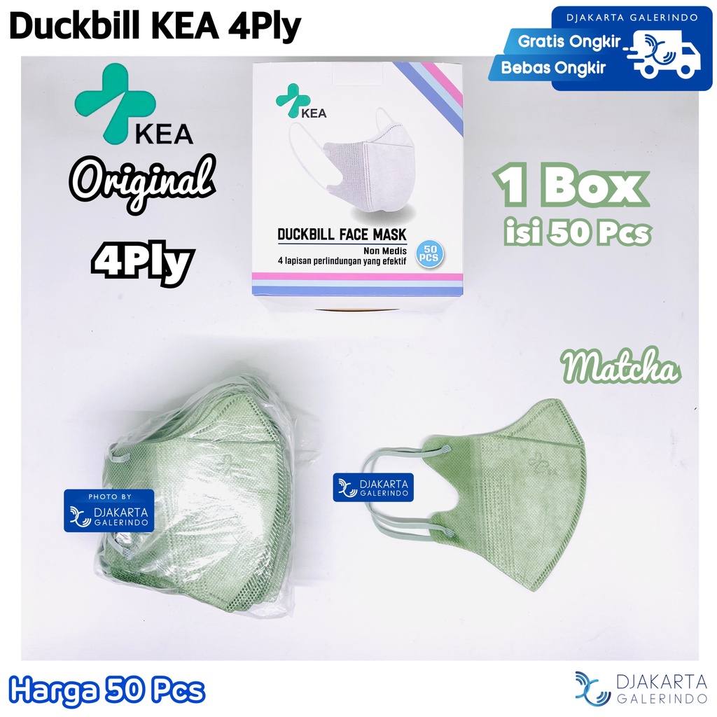 Masker Duckbill KEA 4Ply Original Mix Warna isi 50Pcs