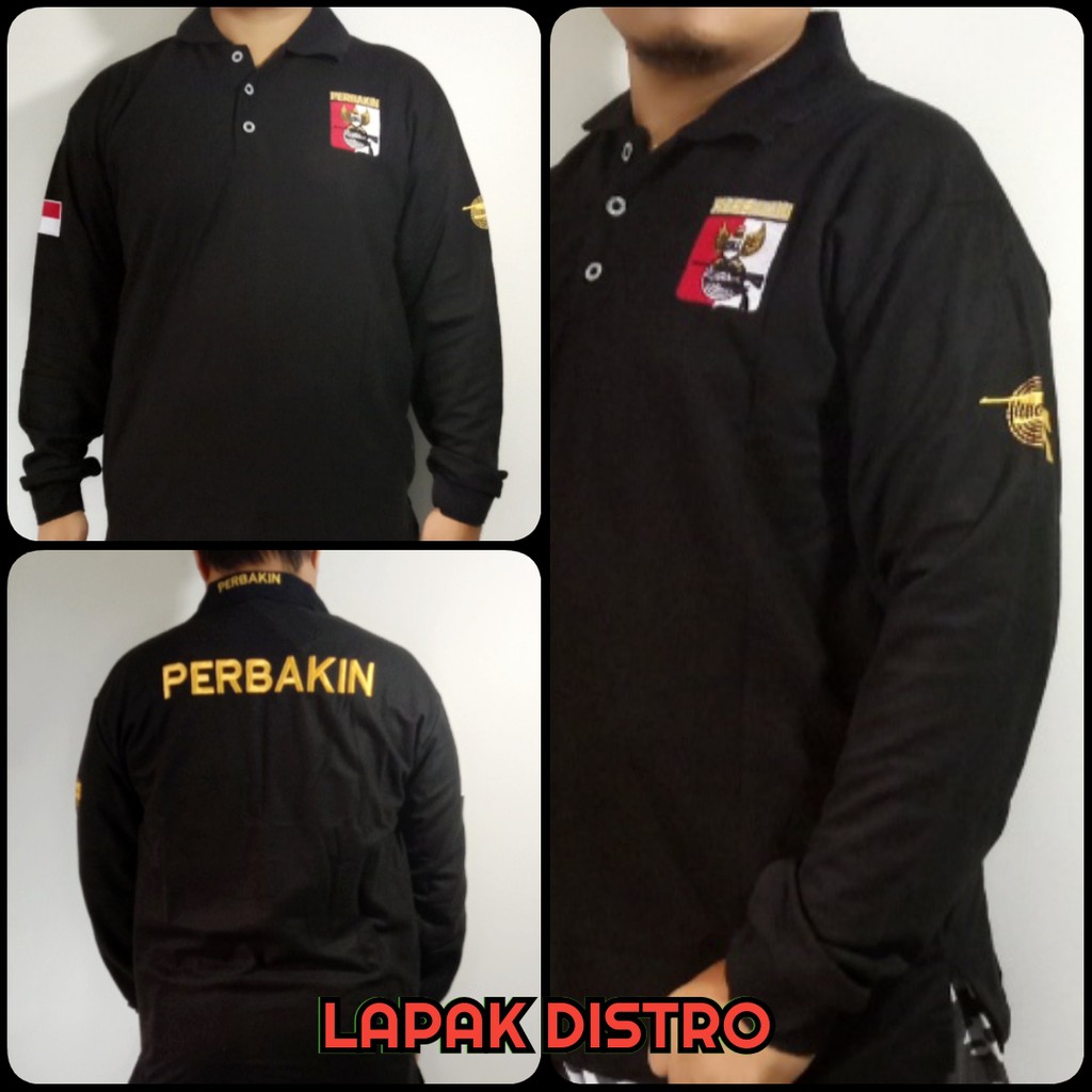 POLO SHIRT LENGAN PANJANG PERBAKIN, KAOS KERAH PERBAKIN PANJANG