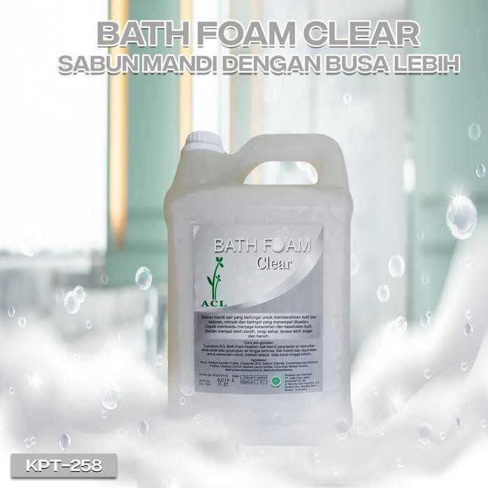 BATH FOAM CLEAR 5 KG sabun cair jerigen bathub menutrisi kulit lembut hemat