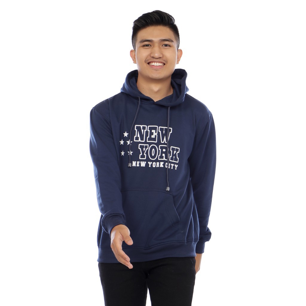 Sweater Hoodie Pria Distro Jaket Original New York City Bahan Fleece