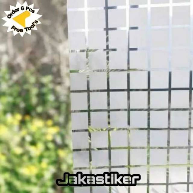 Sticker/stiker kaca kaca film/motif kotak kotak(3cm)