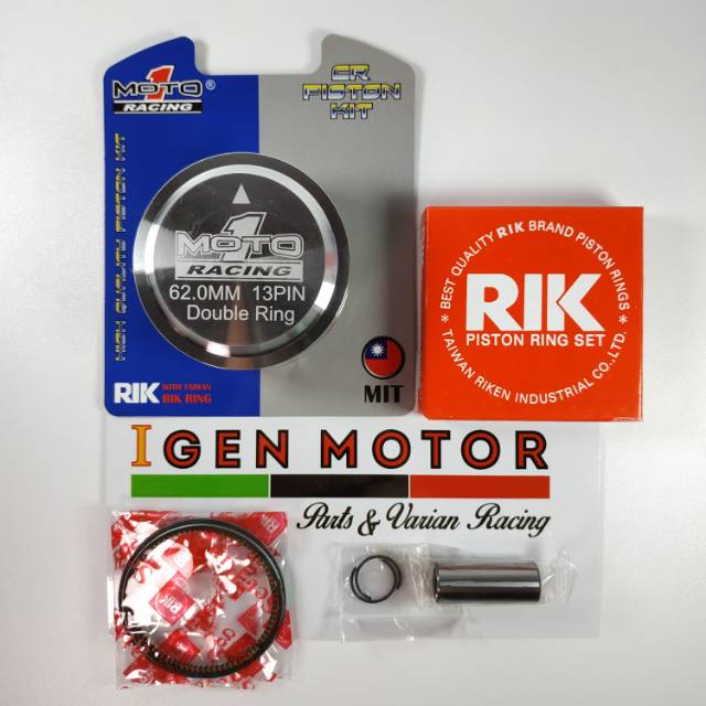 Piston 62 mm Pen 13 Double Ring MOTO 1