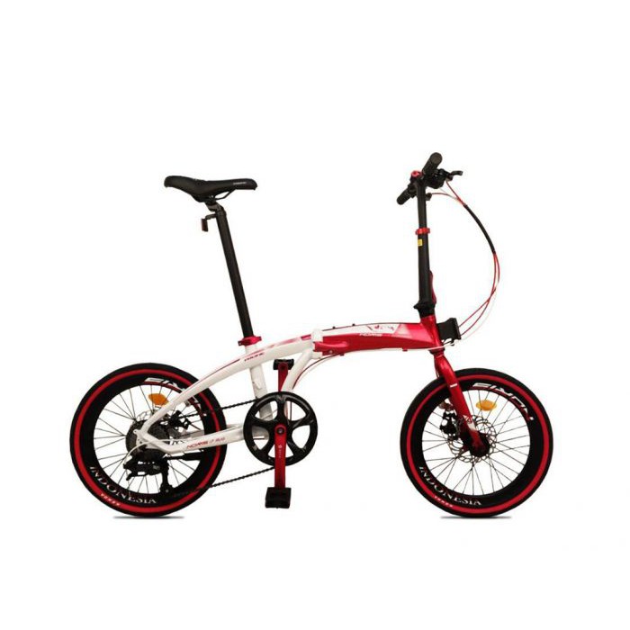 FOLDING BIKE/SEPEDA LIPAT 20 NORIS INDONESIA MERAH PUTIH PACIFIC