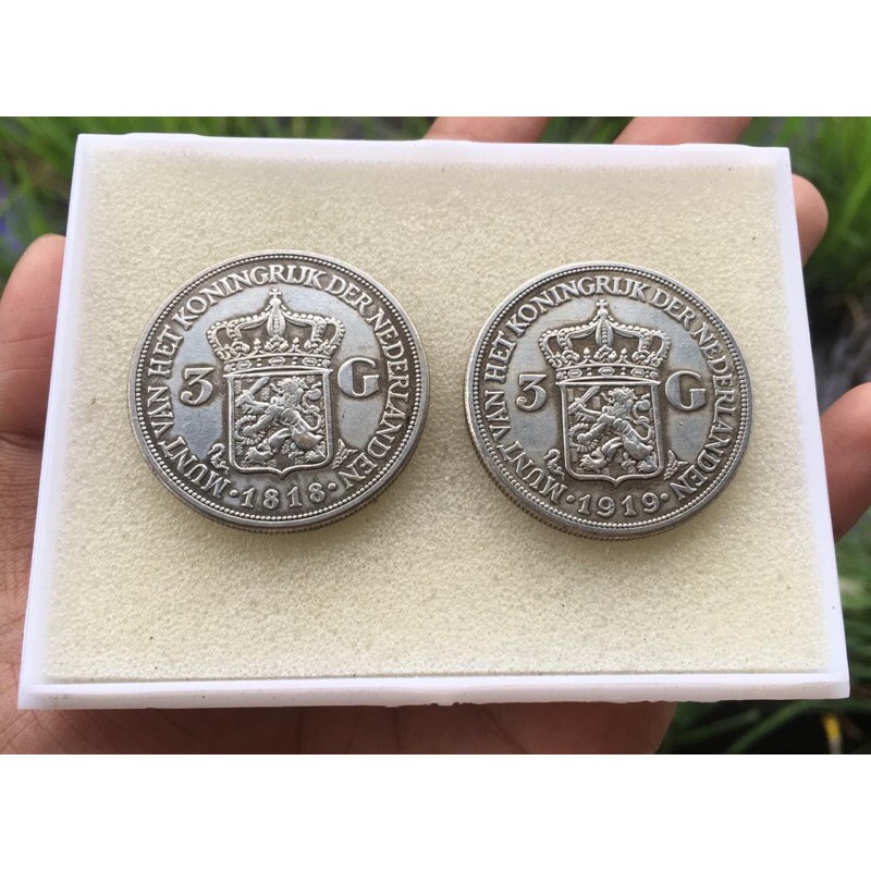 Koin Kuno 3G Willem 1818 dan 3G Wilhelmina 1919
