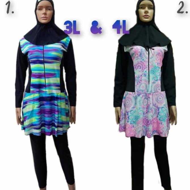 Baju Renang Rok Wanita Cewek Muslim Ukuran Besar Jumbo