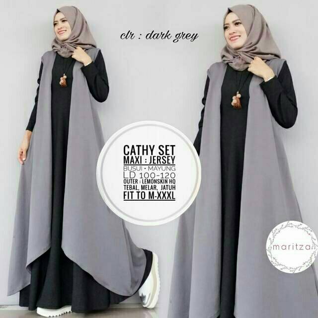 gamis long cardi