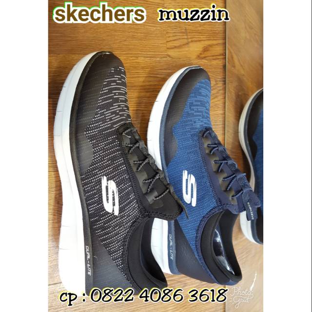 Terlaris Sepatu Import SKECHERS Synergy warna biru navy hitam casual,olahraga,gym,fitness,jogging