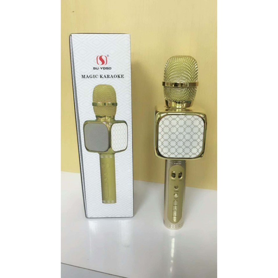 Microphone YS-69 Wireless Bluetooth Karaoke LED RGB Mic Speaker KTV
