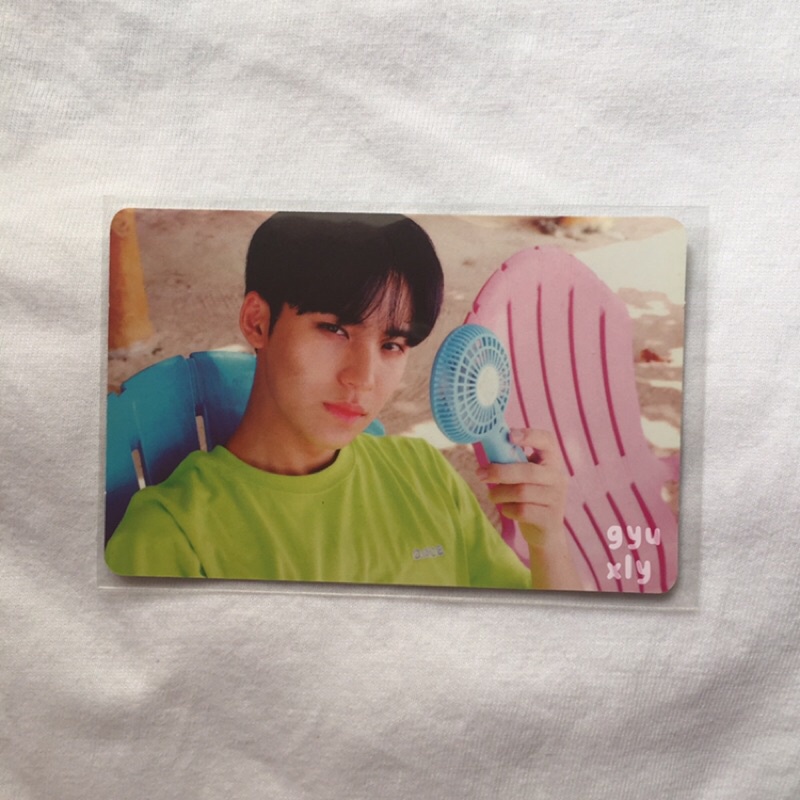 pc photocard mingyu ta teen age green kipas seventeen BOOKED