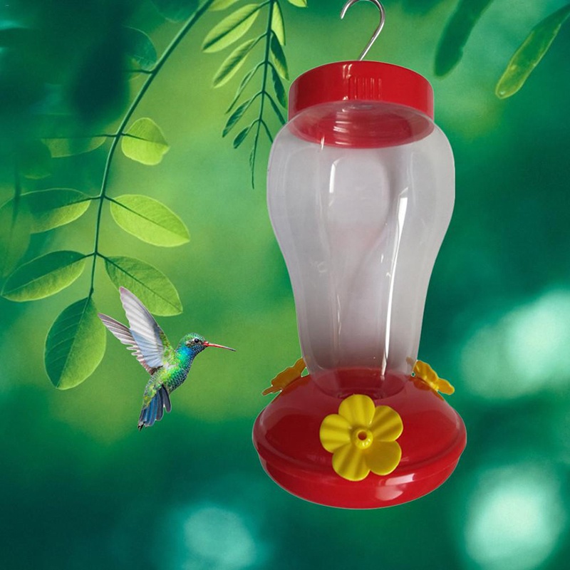 (LUCKID) Kait Besi Plastik Holder Botol Makanan Burung Kolibri / Bunga Untuk Taman / outdoor