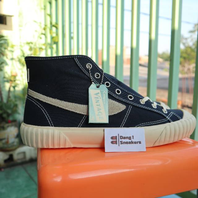 Sepatu Compass Vintage Hi Originial Quaranty (Black White/Maroon/Mustard/Green/Grey/Navy)-2