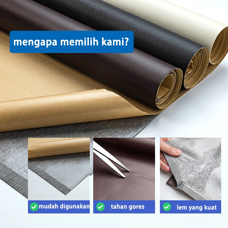 【siap di kirim kan】60cm*140cm Sticker Kulit Sofa Leather Repair Sticker Cover Perbaikan Kulit Yang Rusak Kulit Sofa Yang Terbuat Dari Kulit Kursi Tas Yang Berlubang Sticker Kulit PU