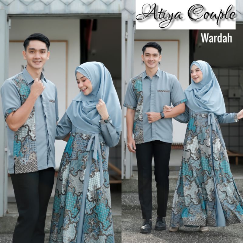 Baju Muslim Gamis Atiya Batik Couple