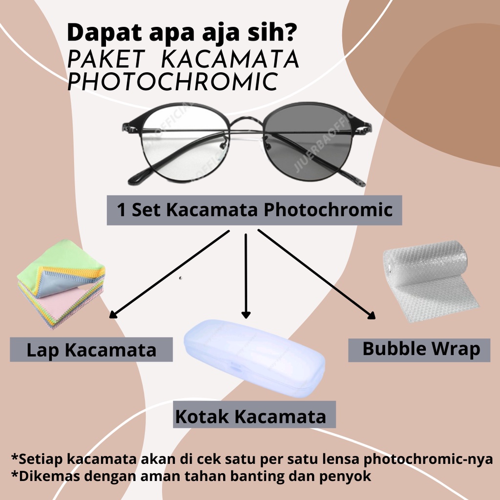 [TERMURAH] Kacamata Photocromic Korea / Anti Radiasi Free Box 2 In 1 Potokromik Model 1922