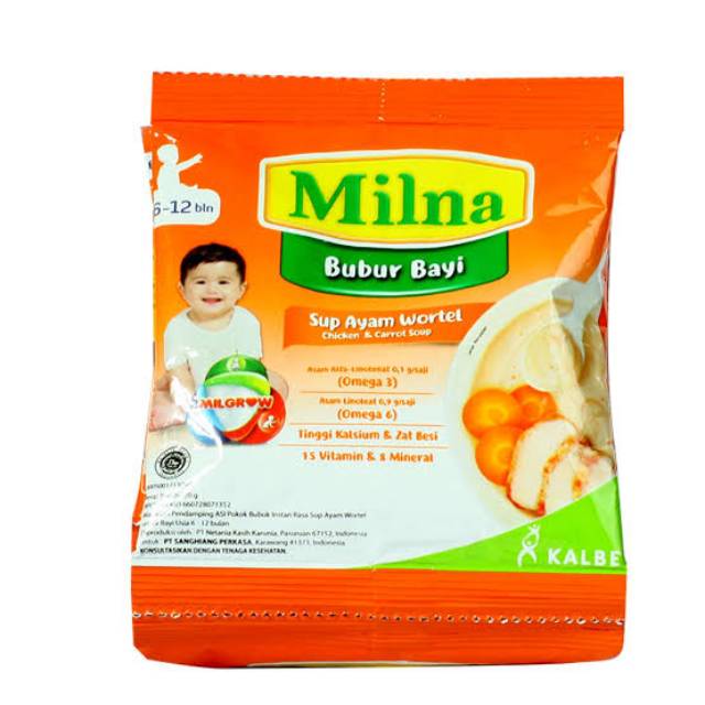 Milna Bubur Bayi isi 8 sachet x 20gr