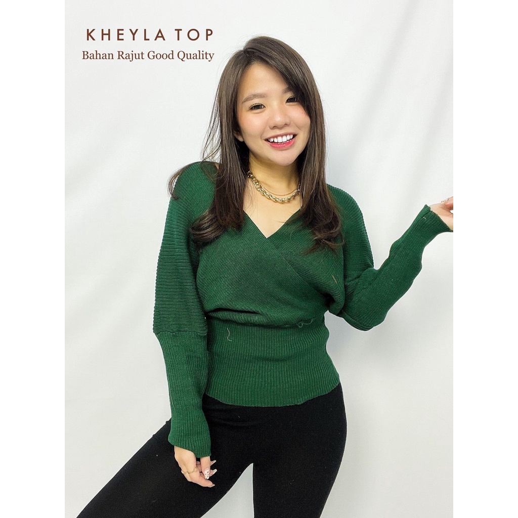 HOPYLOVY - V Top Knit Kheyla Rajut