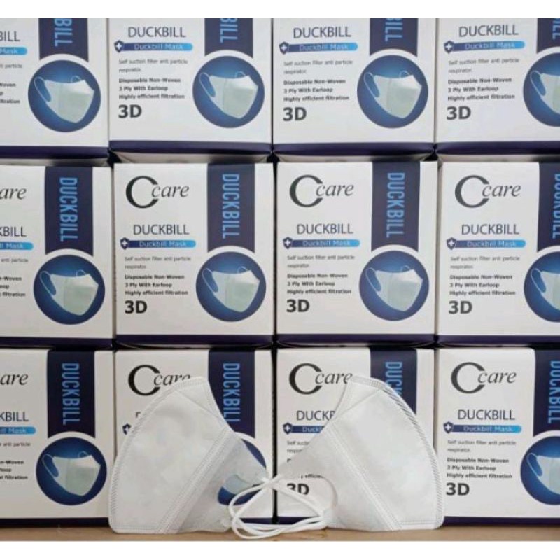 MASKER 3PLY DUCKBILL CCARE ISI50PCS,MASKER 3PLY DUCKBILL 3D OCARE
