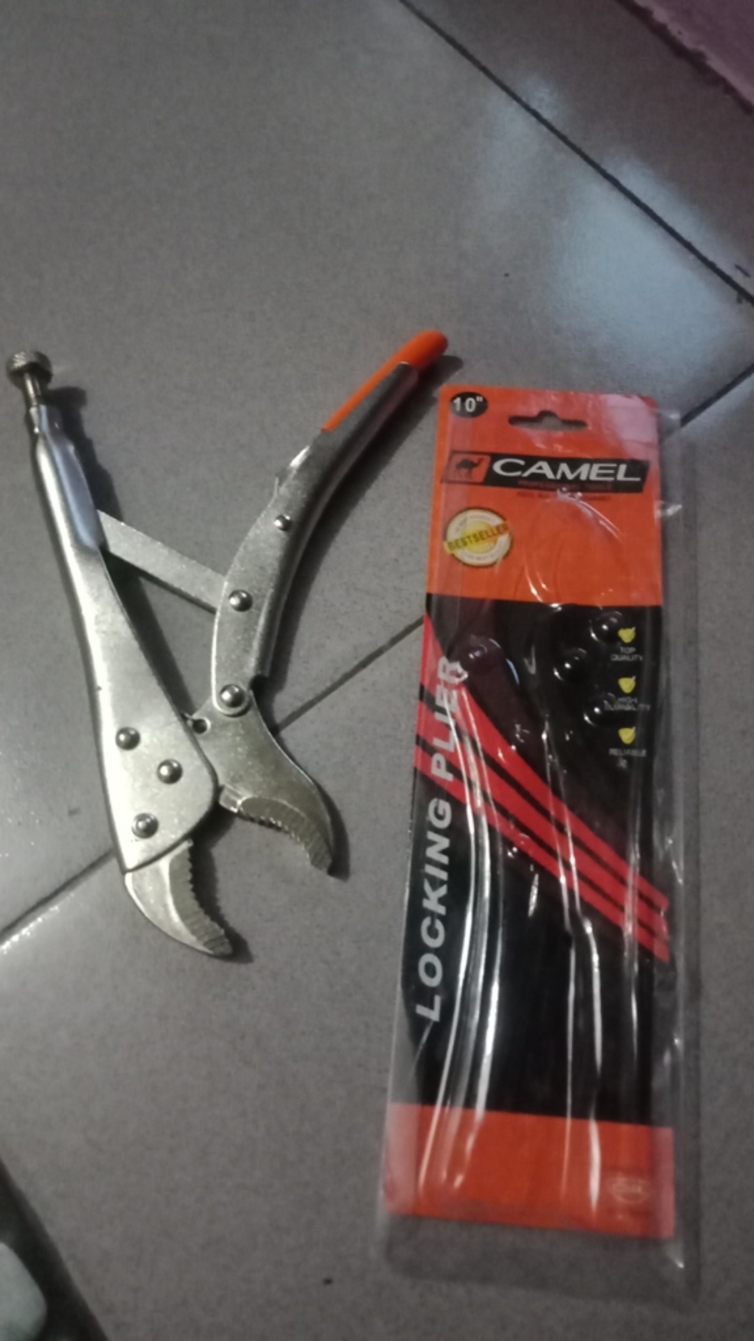 Tang Buaya Chrome 10inchi Camel