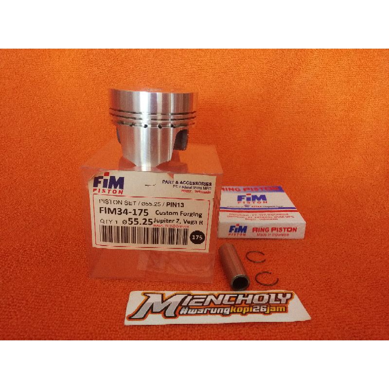 PISTON FORGED 55,25 MM PIN 13MM FIM IZUMI PISTON FIM JUPITER 130 FORGED 55 25