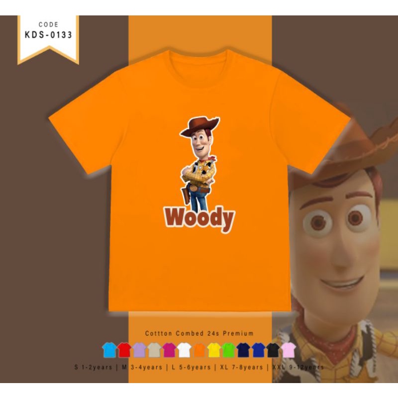 KAOS ANAK-ANAK WOODY/KAOS KATUN KIDS WOODY TOYS STORY