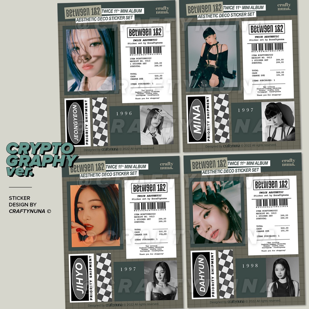 TWICE BETWEEN 1&amp;2 AESTHETIC DECO STICKER SET hias case hp stiker kpop estetik jihyo tzuyu casing