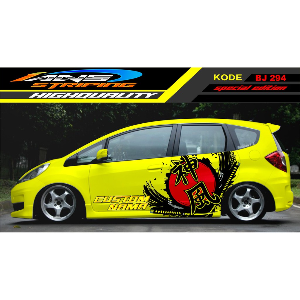 DECAL STICKER MOBIL JAZZ / STICKER MOBIL / STIKER JAZZ, BRIO, YARIS, AGYA